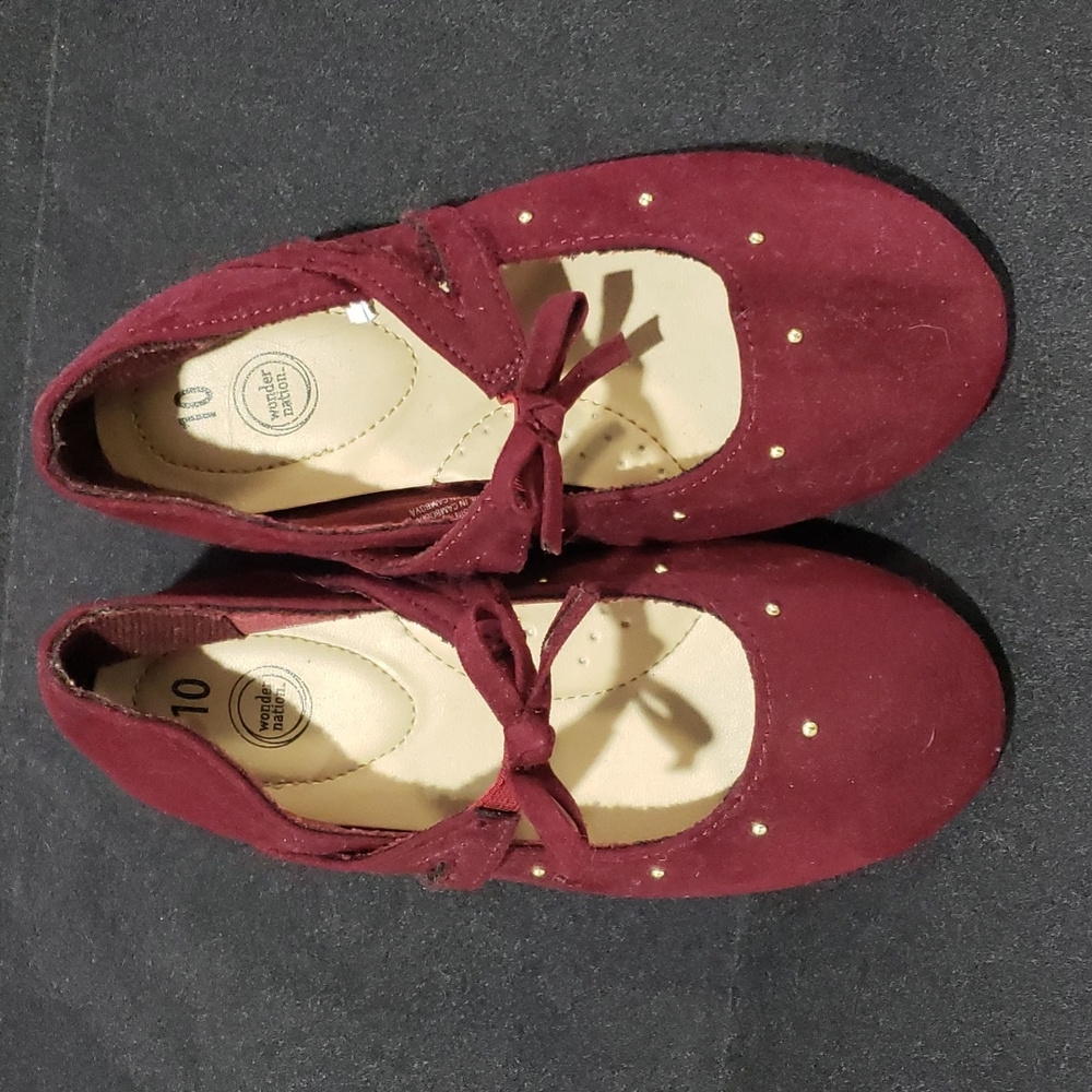 Maroon suade dress shoes